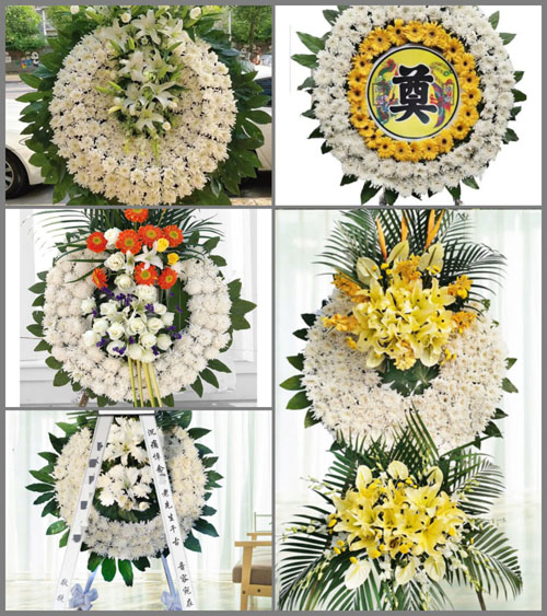 山东青岛黄岛区红石崖街道西郭村花圈速递